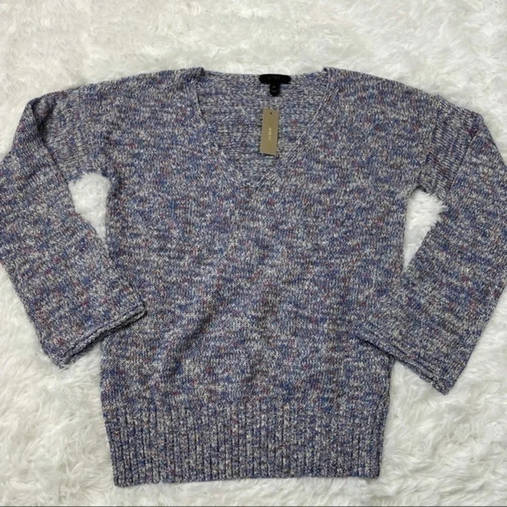New J Crew Marled Flare Sleeve Sweater XS H8986 - Picture 4 of 9